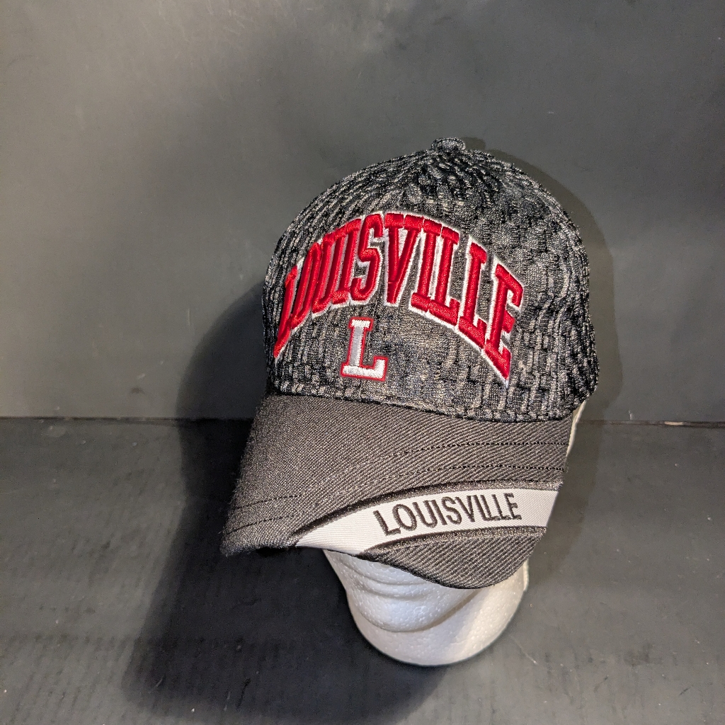 Louisville Kentucky Hat Cap Black Strap Back Mesh
